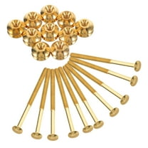 Masteelf 10 Sets Long Screws And Brass Nuts Bolts Set For Teapot Knob Replacement Ideal For Furniture And Metal Repairs Household
