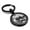 Black, variant on Stainless Steel Pisces Zodiac (Two Fishes) Round Medallion Keychain Circle Ring
