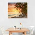 thumbnail image 2 of GOSMITH Beach Palm Tree Sunset Picture Canvas Wall Art with Framed Decor, 2 of 4