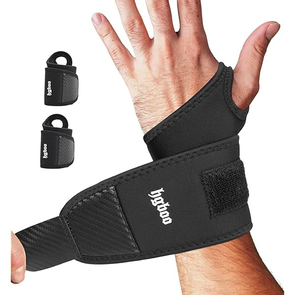 wonima11 2-Pack Weightlifting Wrist Wraps, Durable Thick Neoprene Wrist Brace Support for Powerlifting, Gym Workouts, Tennis | Pain Relief for Carpal Tunnel, Arthritis, Tendonitis - Adjustable (Black)