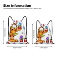 thumbnail image 2 of Pofeuu Garfield for Water-Resistant 210D Drawstring Bag Compact Foldable Design Gym Yoga Travel Essentials Lightweight Carryall-Small, 2 of 6