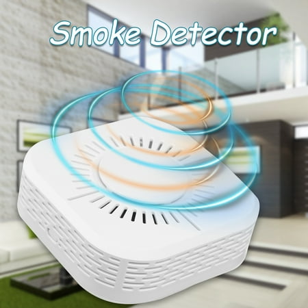 360° Large Area Wireless Photoelectric Smoke AND Fire Alarm Detector with 110LB Loudspeaker Battery Operated Portable for Travel, Home and Kitchen Quicker