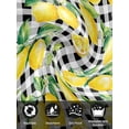 thumbnail image 7 of Lemon Yellow Cloth Napkins Set of 6 Reusable Dinner Napkins, Watercolor Fruit Black White Buffalo Plaid Cocktail Napkin Washable Table Napkins for Wedding/Holiday Party/Baby Shower 20"x20", 7 of 7