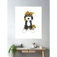 thumbnail image 2 of Bernedoodle Dog With Sunflowers Poster Wall Art, Modern Wall Decor For Living Room Bedroom, 12x18 UNFRAMED, 2 of 3