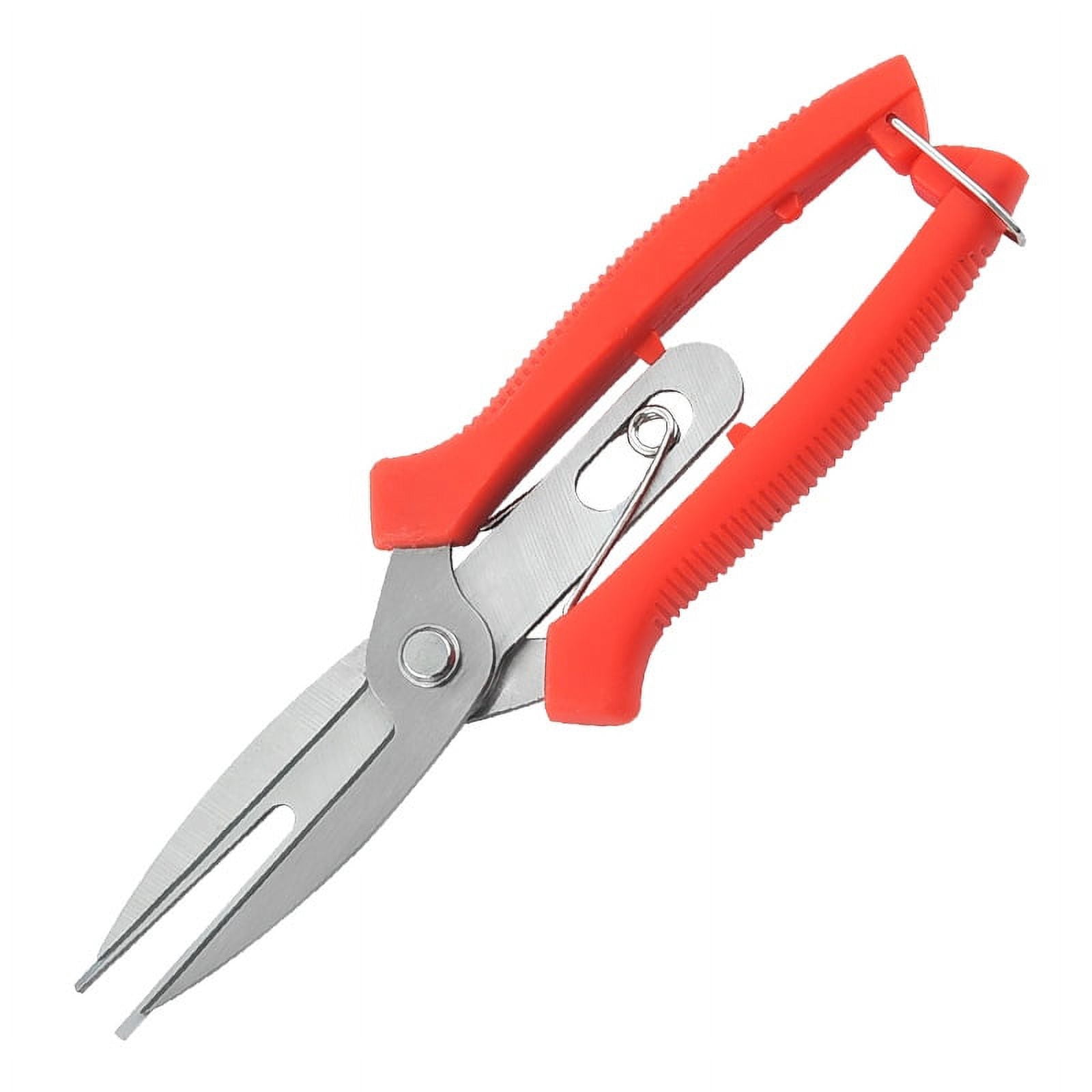 Jinsinto Pruning Shears Double Edged Garden Fruit Shears with Multi-Purpose Pruning Tools No