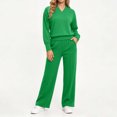 thumbnail image 5 of Mifsaly Plus Size Womens Sweatsuits 2 Piece Set V Neck Sweatshirts and Wide Leg Pants Fall Winter Going Out Athletic Gym Lounge Matching Outfits, 5 of 7