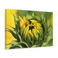 thumbnail image 6 of BeABetterHumanStore Yellow Sunflower Canvas Wall Hanging Home Art Floral Room Painting, 6 of 7