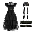 thumbnail image 1 of Disfraz de Halloween Wednesday Addams para niña, Vestidos para niña, Vestidos de fiesta de malla, Disfraces de carnaval, trajes para niño Gao Jinjia LED, 1 of 2