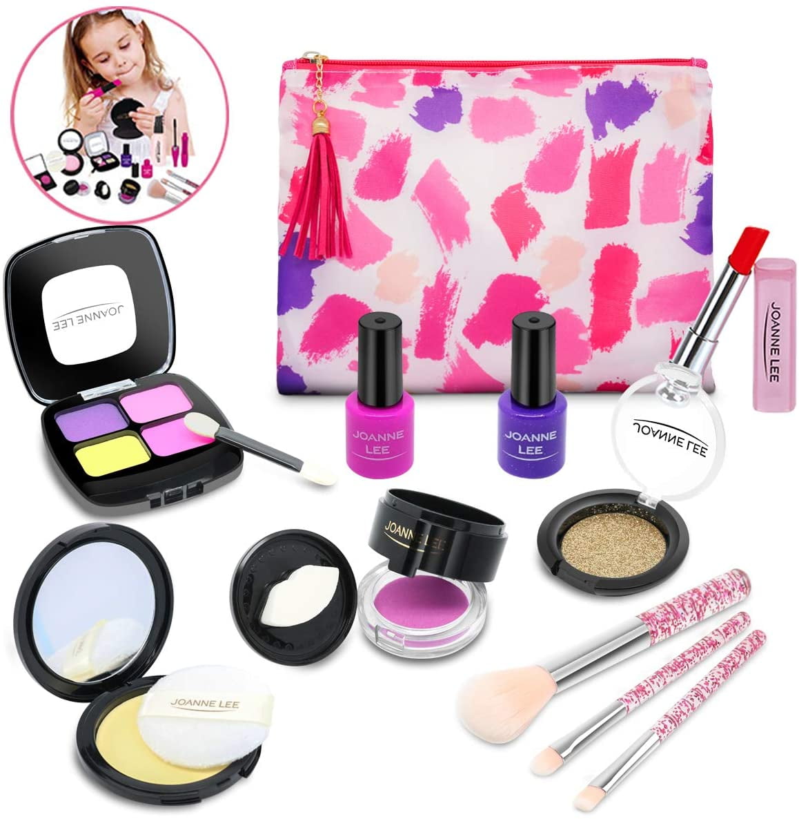 Pretend Makeup for Kids Cosmetic Toys Kit for Girls Toddlers Makeup