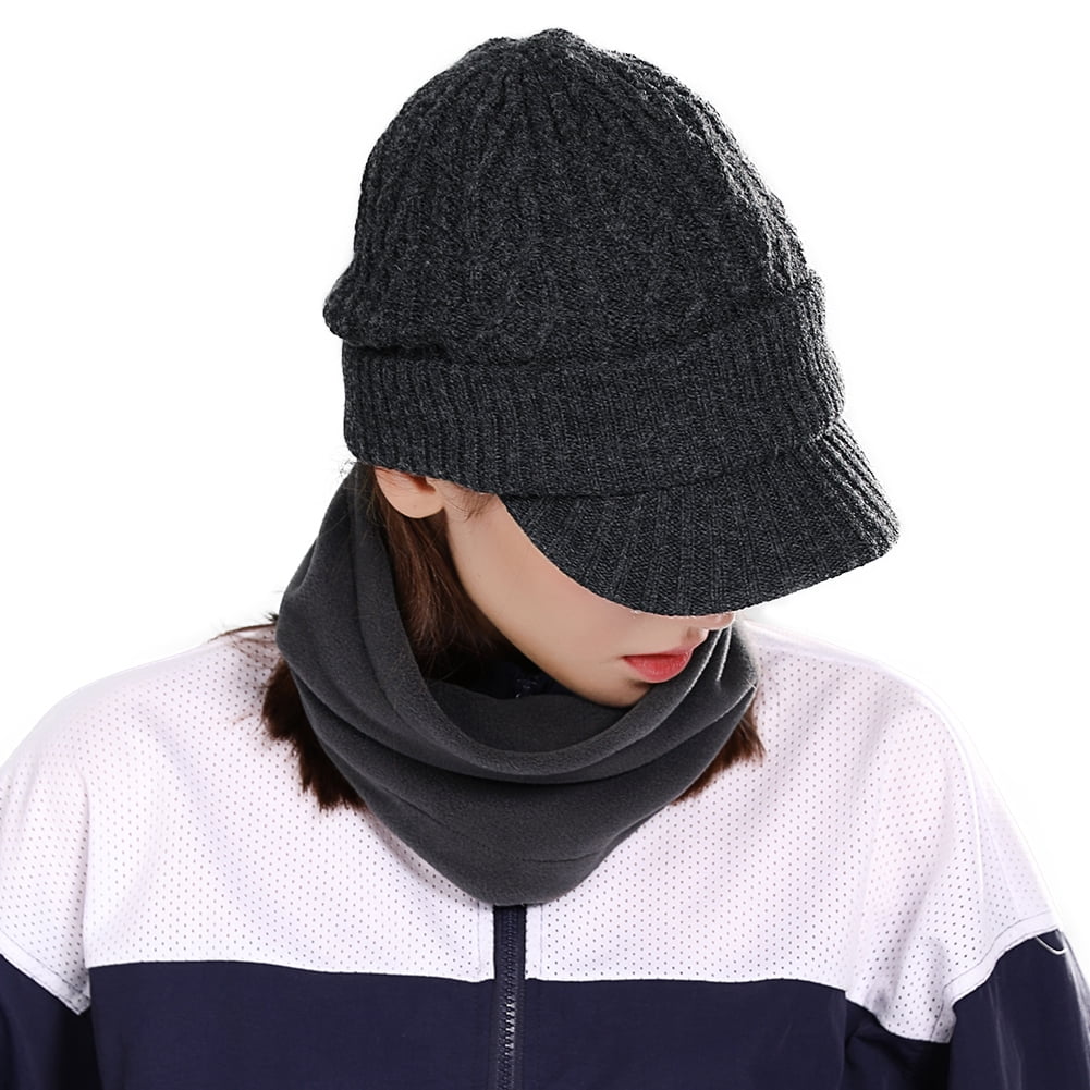 Warm Knit Wool Thick Knit Skull Cap 