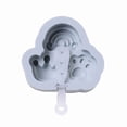 thumbnail image 1 of Molde de silicona for helado con forma de corona de arcoíris con garra de gato, versátil for hacer paletas y cubitos de hielo, 1 of 2