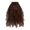 thumbnail image 4 of QHFBli Women's Tulle Skirts High Low Layered Puffy Fairy Skirts Midi Length Irregular Tutu Skirt, 4 of 4