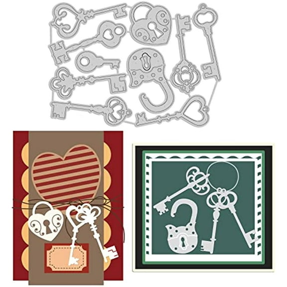 Vintage Keys Embossing Template Mould Locks Carbon Steel Die Cuts Keys Die Cut for Scrapbooking Card DIY Craft Decoration
