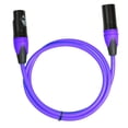 thumbnail image 2 of 3 Pin Cable de Micrófono Enchufes XLR profesion a para Luces de Escenario, Amplificador de Potencia Púrpura 1m, 2 of 8