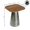 thumbnail image 5 of JONATHAN Y Skye 18" Modern Rustic Square Wood/Metal Accent Table, Honey Wood/Oxidized Nickel, END5000A, 5 of 7