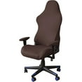 thumbnail image 1 of Qucyy Chaise Non Incluse Tissu Polyester Doux Élastique Housse de Chaise de Jeu Housse de Protection pour Chaise de Jeu Housse de Fauteuil Pivotant Ruban Café Foncé, 1 of 5