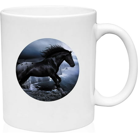 

Coffee Mug Black Stallion Horse Pub White Coffee Mug Funny Gifts Cup