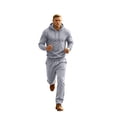 thumbnail image 4 of Mafeati Men's 2 Piece Tracksuits Casual Sweatsuits Long Sleeve Hoodies with Pocket Fleece Lined Lounge Sets, Gray, L, 4 of 7
