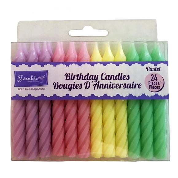 Bougies d'anniversaire pastel Twinkle