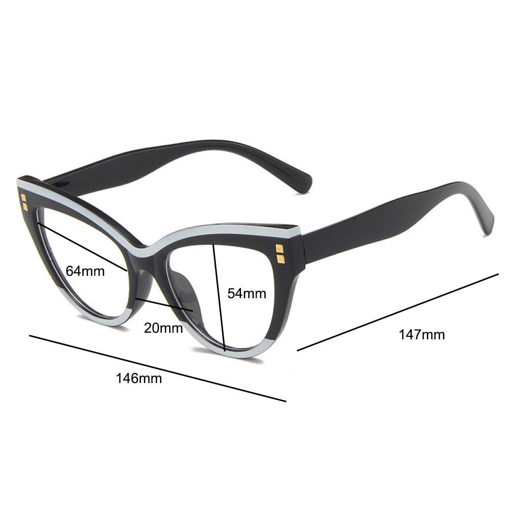 Women Cat Eye Anti-blue Light Reading Glasses 3.75 Classic Two-tone Trendy Readers +3.75