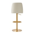 thumbnail image 7 of TOV Furniture Maven Cream and Gold Adjustable Swivel Stool, 7 of 7