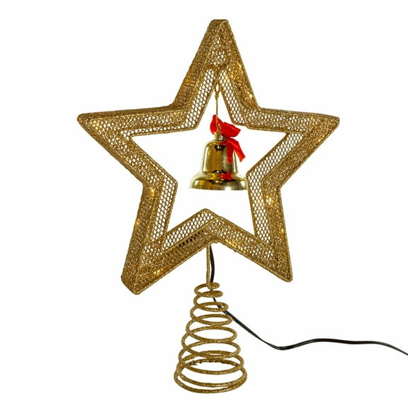 Kurt S. Adler Lighted Treetopper, 12 inch, Gold ( AD2402  )