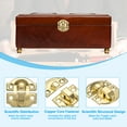 thumbnail image 5 of Small Metal Box Toggle Latch, 4 Pack Vintage Hasp Latch Lock Buckle Hardware with Mounting Screw, Gold, 5 of 6