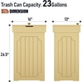 thumbnail image 3 of HOMEFORT Trash Can Cabinet, 23 Gallon Kitchen Garbage Can, Wooden Recycling Trash Bin, Dog Proof Trash Can, Trash Cabinet with Lid for Home Kitchen Bathroom, Yellow, 3 of 10