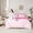 Pink F, variant on Feelyou Donut Initial Q Comforter Set 7pcs, Princess Pink Bowknot Queen Bedding Sets