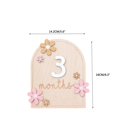 thumbnail image 3 of Fufafayo under $5 Wooden Baby Monthly Milestone Cards, Baby Milestone Cards, Wooden Monthly Sign, Photography Prop, Newborn Announcement, Round Shape, Set of 10, for First Year Photo Shoot, 3 of 7