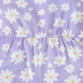 thumbnail image 5 of Zanarzt Girls Casual Jumpsuits Girls Jumpsuit Suspenders Bow Leisure Daisy Overalls Shorts Summer Clothes Children Jumpsuit Purple,3-4 Years, 5 of 6