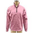 thumbnail image 5 of Seffadzy Men's Solid Color Sweatshirt, Long Sleeve Stand Collar Washed Distressed Denim Half-Zip Top Suitable For Outdoor Sports, Travel And Casual Wear_Pink_2XL, 5 of 6