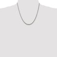 thumbnail image 4 of Finest Gold Sterling Silver Rhodium-Plated 3 mm Solid Rope Chain, 4 of 4