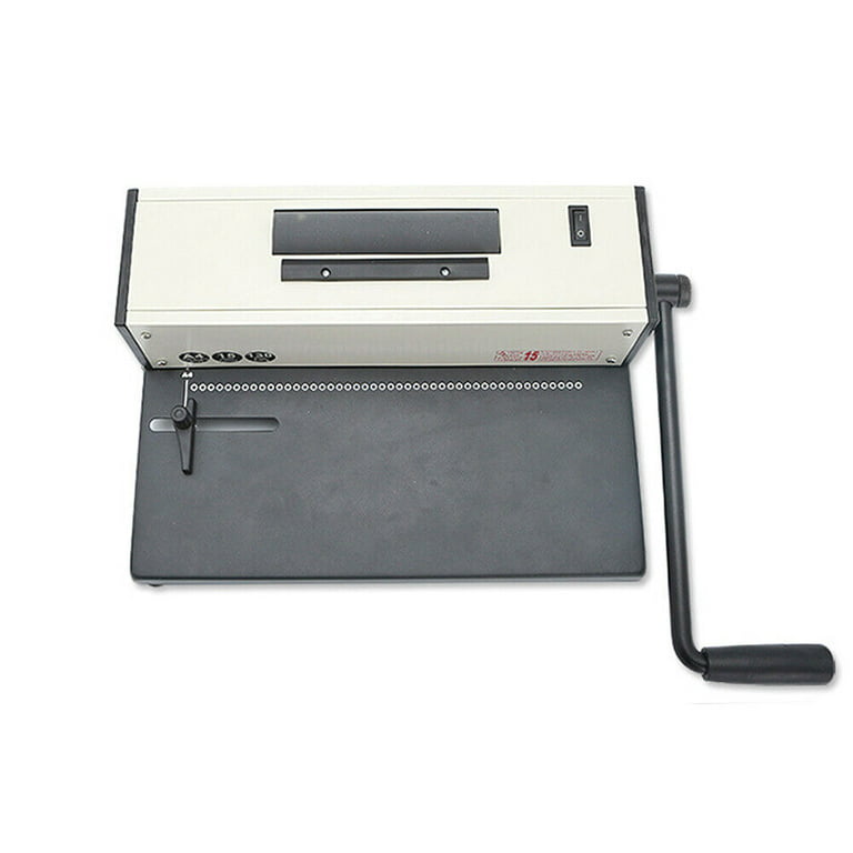 Binding Machine Spiral Coil Combo Manual Round Hole Punch with Electric  Inserter