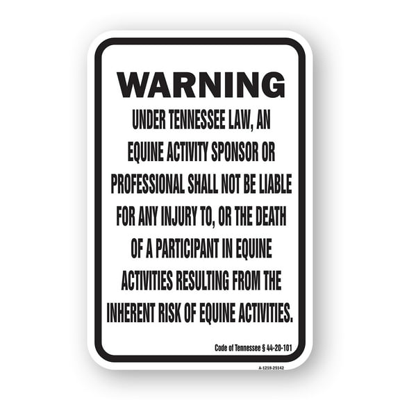 SignMission A-1824-25142 18 x 24 in. Aluminum Sign - Tennessee Equine