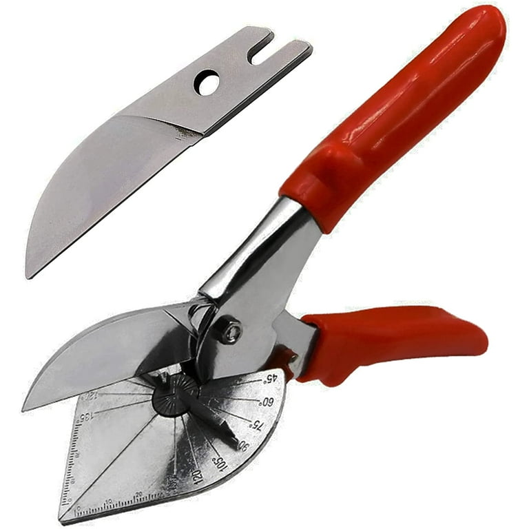 Miter Snips-Professional Multi Angle Miter Shears Cutter(orange),With a  Replacement Blade,Electrician Tools Miter snips,Accurately Adjusted 45 To  135 degrees,Cutting Soft Wood,Plastic,PVC 