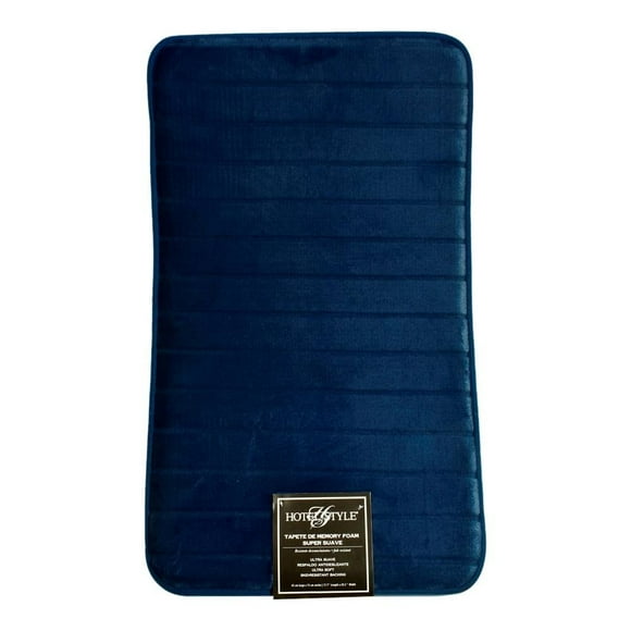 Tapete para Baño Hotel Style Memory Foam Azul 45 x 75 cm
