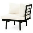 thumbnail image 3 of Sofa Corner Set Featuring Coffee Table | Ideal for Creating a Relaxing Retreat | Acacia Wood and Elegant Iron Design | Water-Resistant Cushions for a Clean Look, 3 of 7