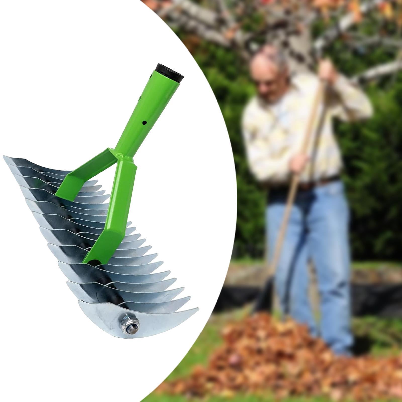 Bothyi Thatch Rake Manual Tool Multifunctional Yard Leaves Rake Sturdy Labor Saving without Handle