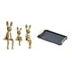 thumbnail image 1 of Figura decorativa, estatua sentada, bandeja ornamental de cerámica con asas, ideal para servir cosméticos. Adecuada para oficinas, dormitorios, salas, 1 of 8