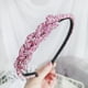 thumbnail image 4 of Guardurnaity Diadema con tejido de diamantes de imitación, banda para el cabello artesanal, diademas flexibles, rosa Type3 NO3, 4 of 6