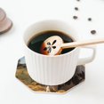 thumbnail image 5 of Lsque Countryside Flower Cow Pattern 4" Drink Coasters Set of 4, PVC Leather Absorbent Coasters, Table Coaster Set Decorative Coffee Cup Coasters Housewarming Gift -Octagon, 5 of 6