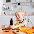 thumbnail image 2 of Neihepal 12oz Stainless Steel Insulated Water Bottle, BPA Free Cola Flask, Keeps Cold 24H Hot 12H (Black,2), 2 of 7