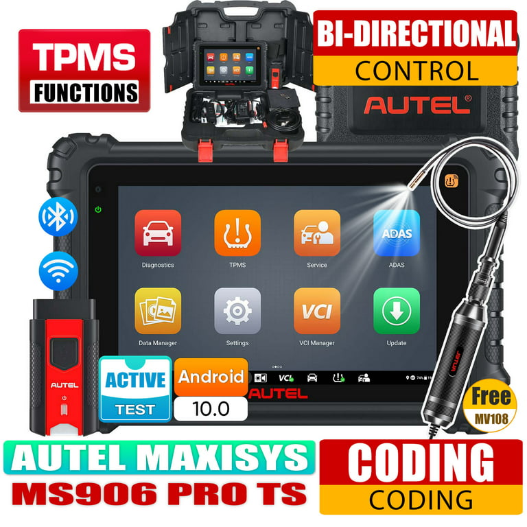 Autel Maxisys MS906 Pro-TS Auto Diagnostic Scan Tool,Complete TPMS Scanner  KEY Programming Tool 