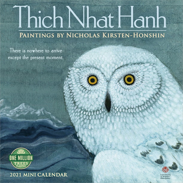 Thich Nhat Hanh 2021 Mini Calendar Paintings by Nicholas Kirsten