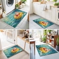 2x3 Ft Entryway Area Rug, Funny Santa Swimming Ring Kitchen Rug Runner ...
