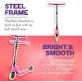 thumbnail image 2 of Flybar Aero Micro Kick Scooter for Girls, Pro Design with 2 Electric LED Wheels, Adjustable Handles, Pink, 2 of 6