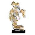 thumbnail image 2 of Figuras de resina de pareja besándose, adornos, esculturas, regalos europeos, estatuas para el hogar. champán, 2 of 8