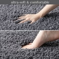 thumbnail image 3 of Ashler Ultra Soft Non Slip Bathroom Shower Area Rug Water Absorbing Plush Mat, 2 Sets Dark Gray 17 x 24 & 17 x 47 inches, 3 of 7