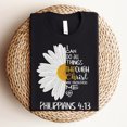 thumbnail image 5 of Love in Faith | I Can Do All Things Daisy Short Sleeve | Black | Christian T-Shirts for Women | Faith Based Apparel |Christian Gifts, 5 of 7